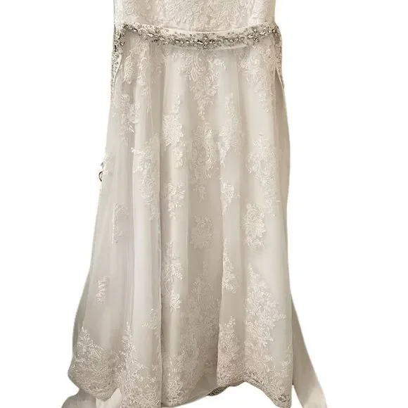 Mori Lee Wedding Dress 5370 Lace Embroidered Sash - Picture 8 of 12